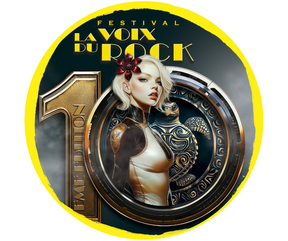 Le logo officiel des 10 ans de la Voix du Rock