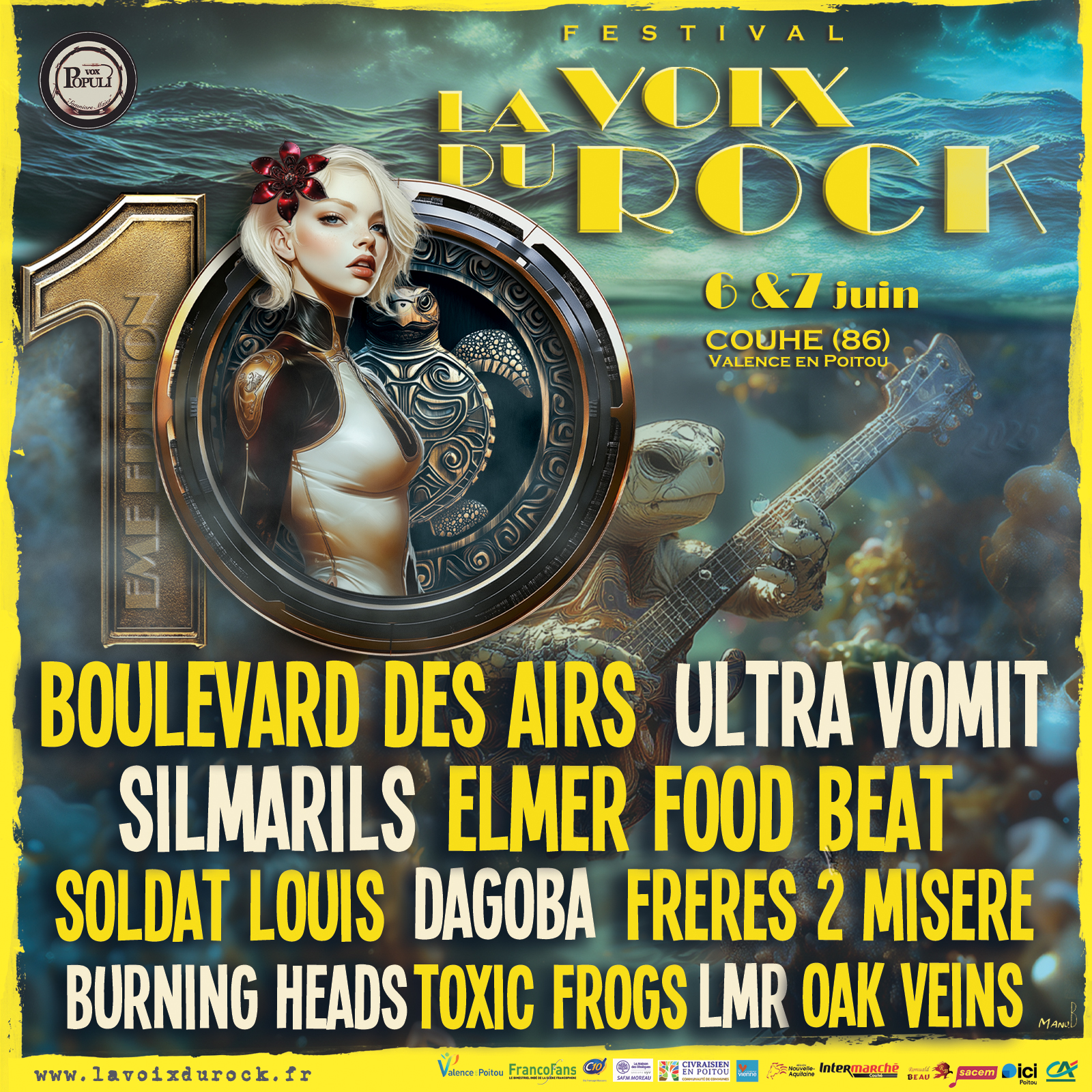 L'affiche provisoire des 10 ans de la Voix du Rock